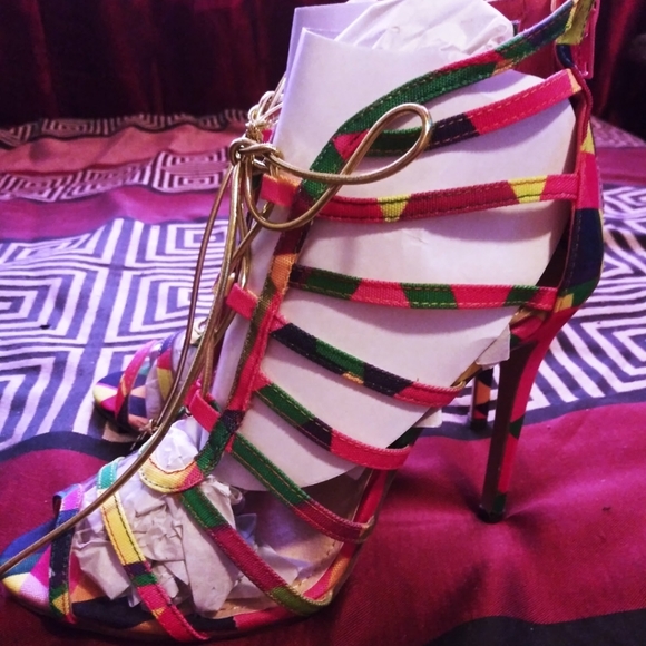 Multicolor Strappy Liliana Heels - Picture 2 of 6
